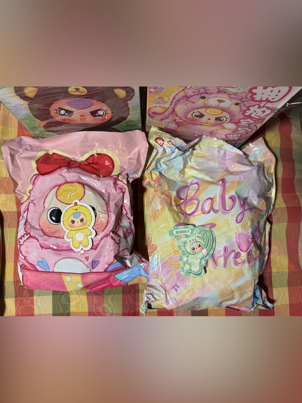 BB3 Baby three (Bundle of 2 400%) Card Confirmed Green Bear Backpack And Chicken - Picture 2 of 7
